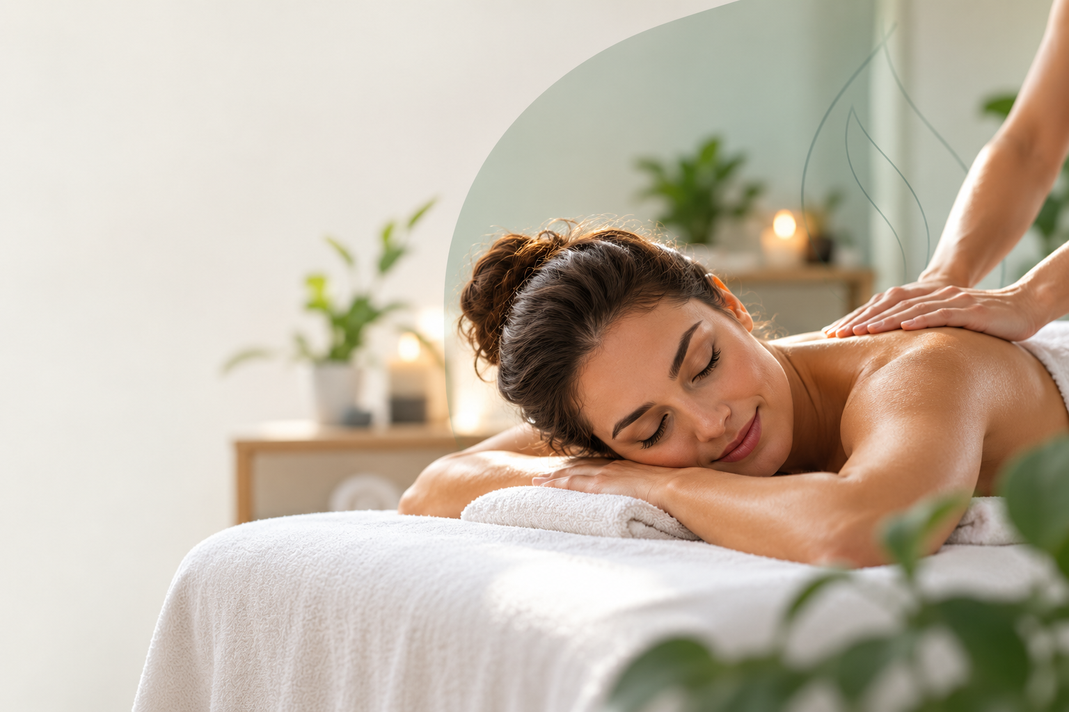 Sessão de massagem num ambiente tranquilo
